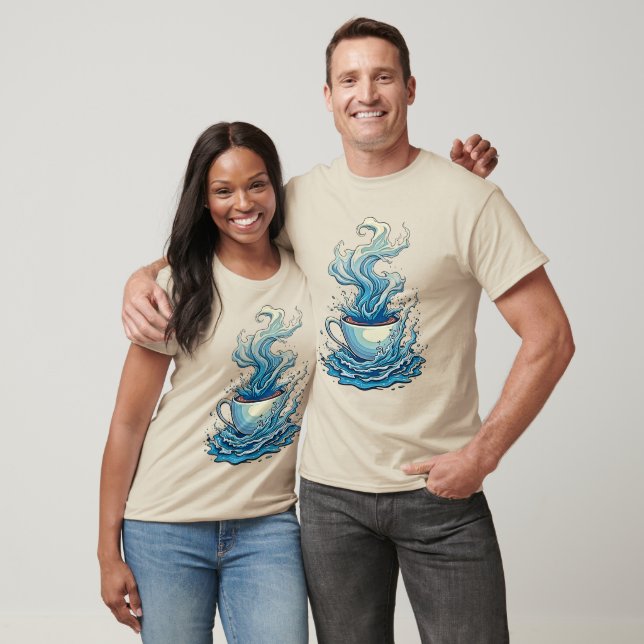 Coffee Splash: Dynamic Art T-Shirt (Unisex)