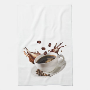 Coffee Splash Effect Kitchen Towel