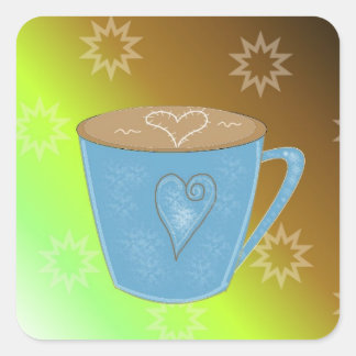Coffee Square Sticker
