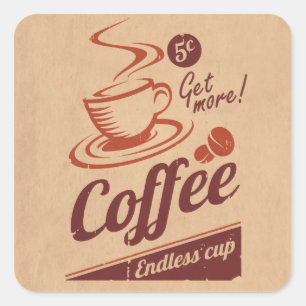 Coffee Square Sticker