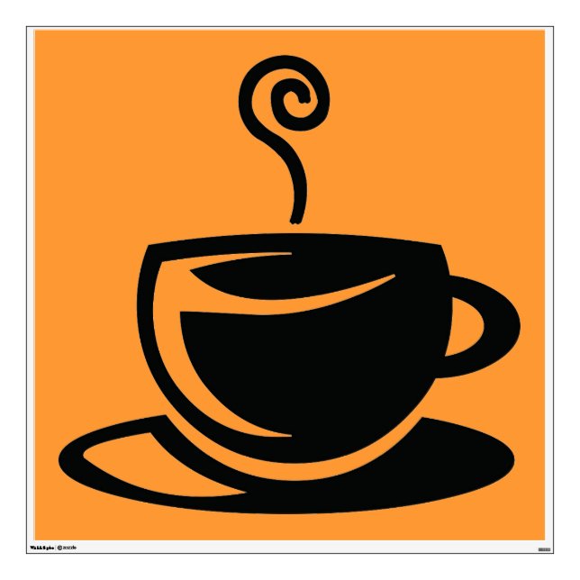 Coffee Square Wall Decal (Front)