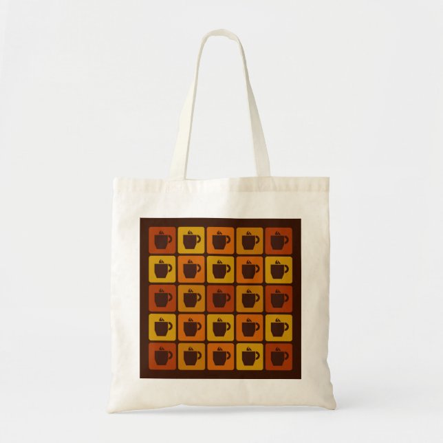 Coffee Squares bag - choose style & color (Front)