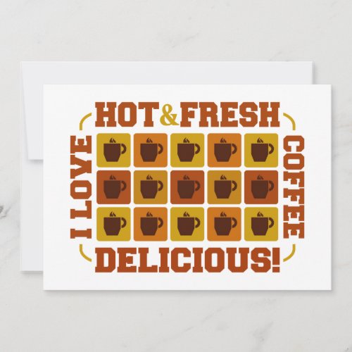 Coffee Squares invitation, customizable