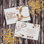 Coffee Stain And Beans Business Card