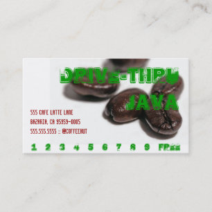 Coffee Stain Drink Punch Card