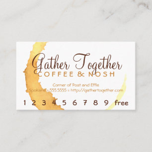 Coffee Stain Gather Punch / Loyalty Card