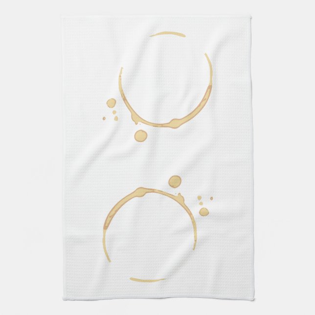 Coffee Stain Kitchen Towel (Vertical)