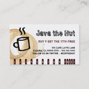 Coffee Stain Logo Drink Punch Card