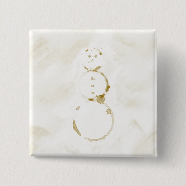 Coffee Stain Snowman Button (Front)
