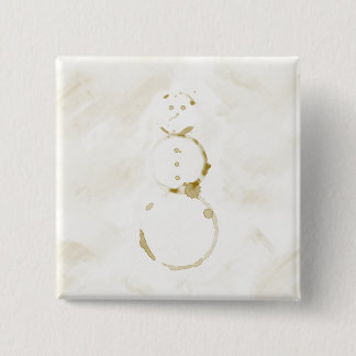Coffee Stain Snowman Button