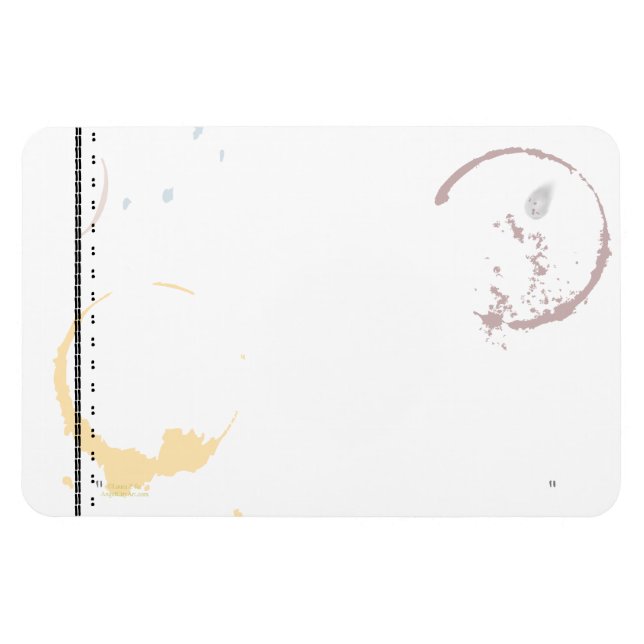 Coffee Stain Typeart Grunge Pattern Magnet (Horizontal)
