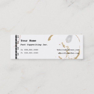 Coffee Stain Typewriter Art Skinny Business Cards