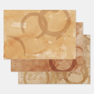 Coffee Stain Wrapping Paper Sheets