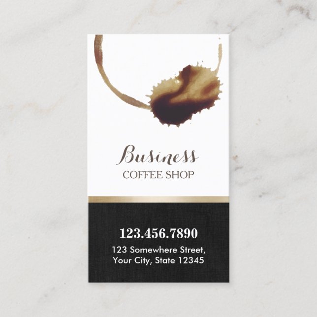 Coffee Stains Classy Coffee Shop Loyalty Punch (Front)