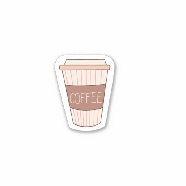 Coffee Sticker, Cup of Coffee Sticker (Front)