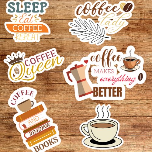 Coffee Sticker Custom Cut Vinyl Stickers 