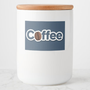 Coffee, Sticker for Food Container, by Natasha Us