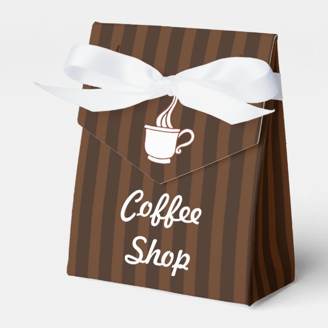 Coffee Stripes Favor Box (Front Side)