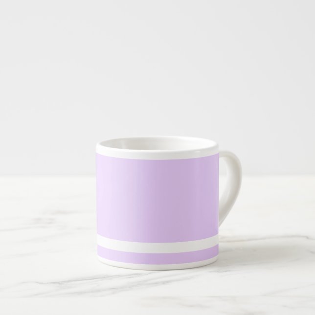 Coffee Strong Orchid With White Stripe  Espresso Cup (Front Right)