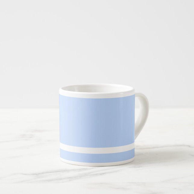Coffee Strong Pale Blue With White Stripe  Espresso Cup (Front Right)
