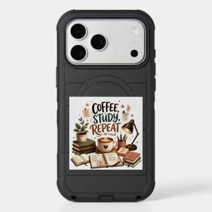 Coffee Study Repeat Cute Book Lover Academic iPhone 17 Pro Max Case