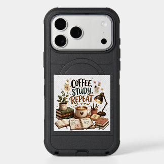 Coffee Study Repeat Cute Book Lover Academic iPhone 17 Pro Max Case