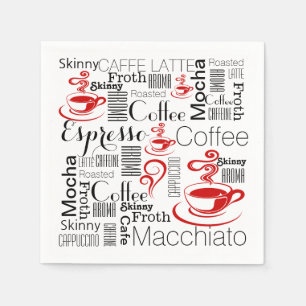 Coffee styles his hers napkins