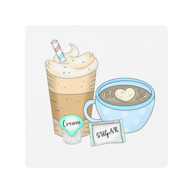 Coffee, Sugar and Cream Hand Drawn Art (Front)