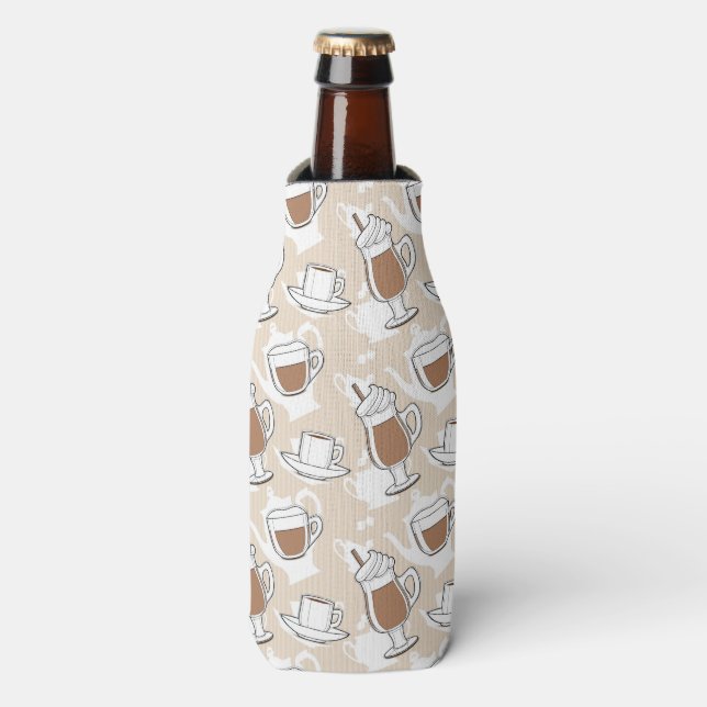 Coffee, sweet pattern bottle cooler (Bottle Front)