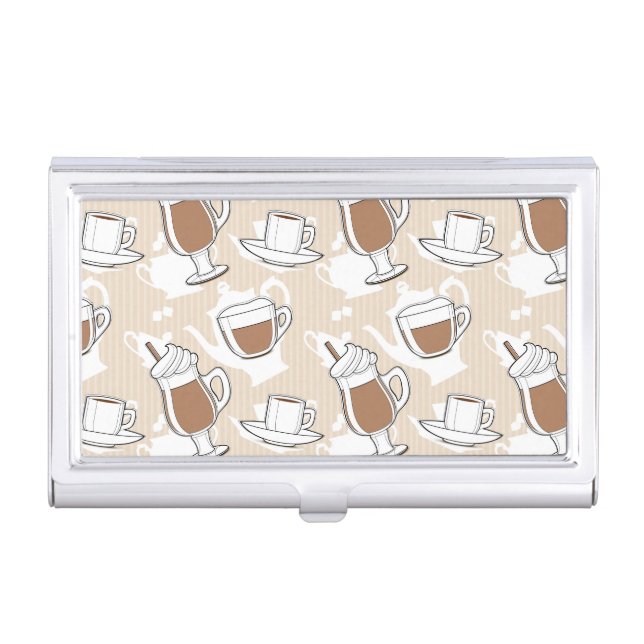 Coffee, sweet pattern business card case (Front)