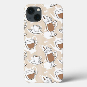 Coffee, sweet pattern iPhone 13 case