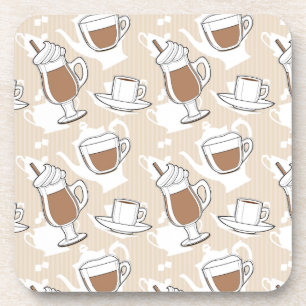 Coffee, sweet pattern drink coaster