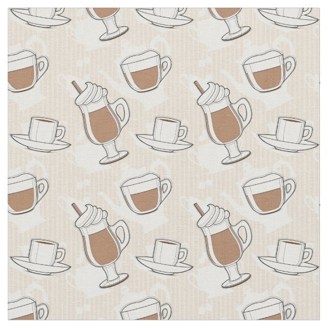 Coffee, sweet pattern fabric (Close Up)