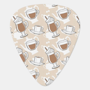 Coffee, sweet pattern guitar pick