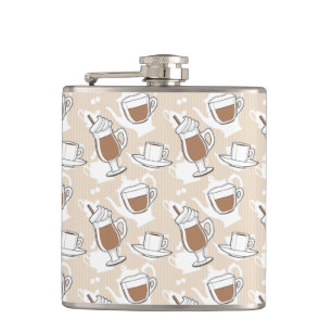 Coffee, sweet pattern hip flask