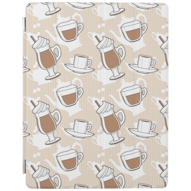 Coffee, sweet pattern iPad smart cover (Front)