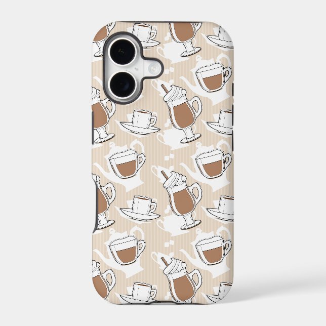 Coffee, sweet pattern iphone case (Back)