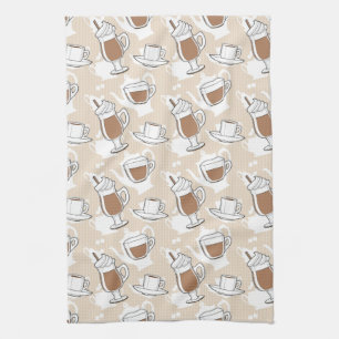 Coffee, sweet pattern kitchen towel