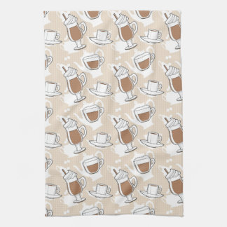 Coffee, sweet pattern kitchen towel