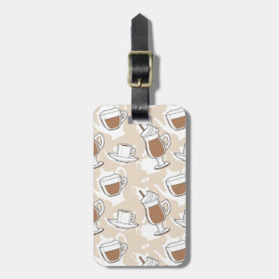 Coffee, sweet pattern luggage tag