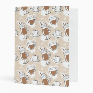 Coffee, sweet pattern mini binder