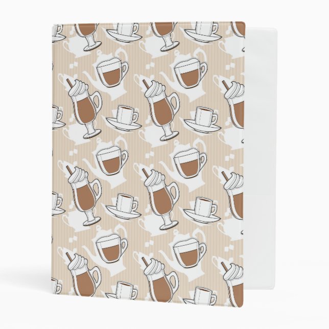 Coffee, sweet pattern mini binder (Front/Inside)