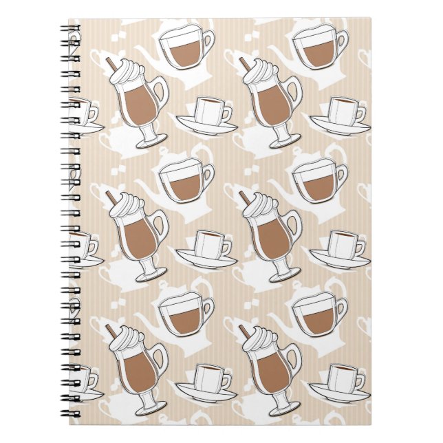 Coffee, sweet pattern notebook (Front)