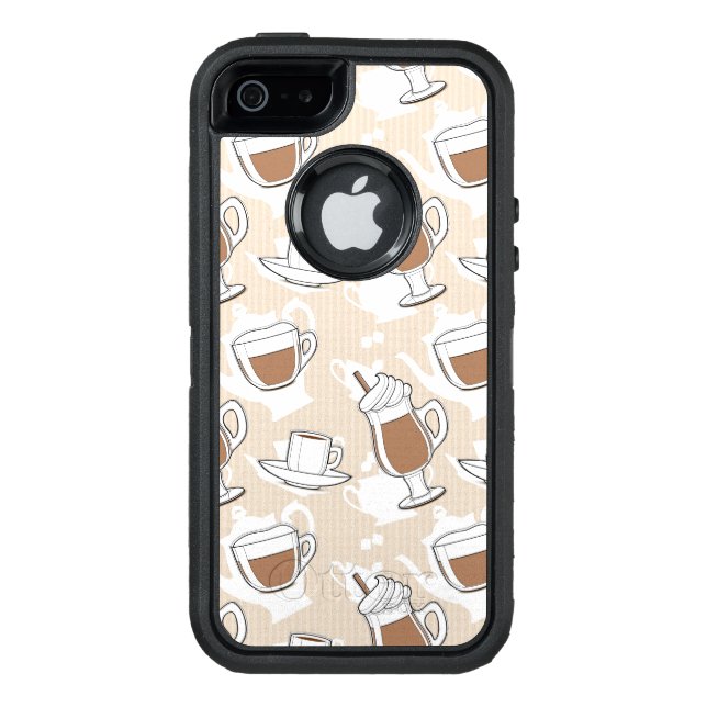 Coffee, sweet pattern otterbox iPhone case (Back)