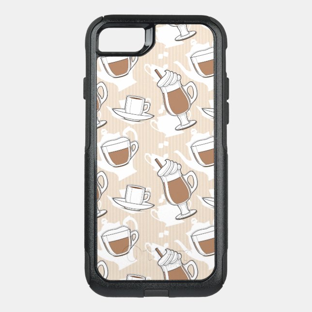 Coffee, sweet pattern otterbox iPhone case (Back)