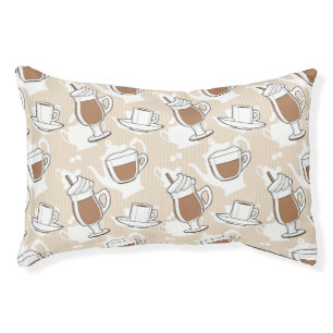 Coffee, sweet pattern pet bed