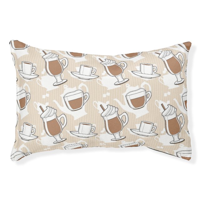 Coffee, sweet pattern pet bed (Front)