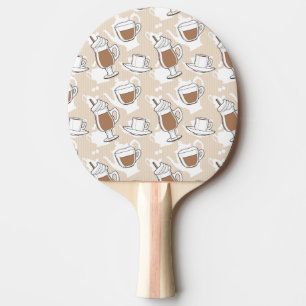 Coffee, sweet pattern Ping-Pong paddle