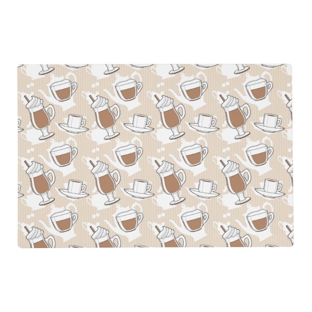 Coffee, sweet pattern placemat (Front)