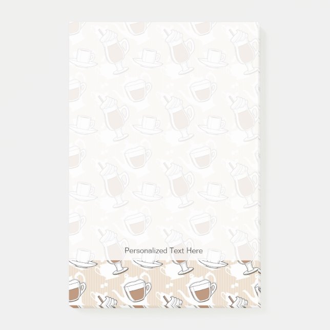 Coffee, sweet pattern post-it notes (Front)
